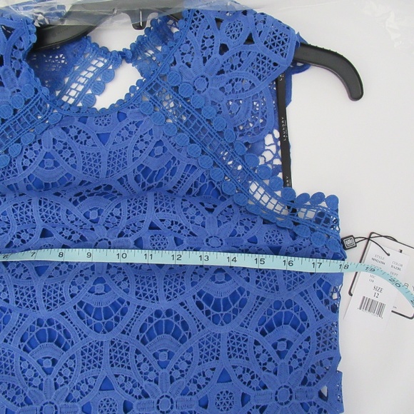 Laundry by Shelli Segal Blue Open Back Lace Dress NWT $195 - Picture 8 of 8